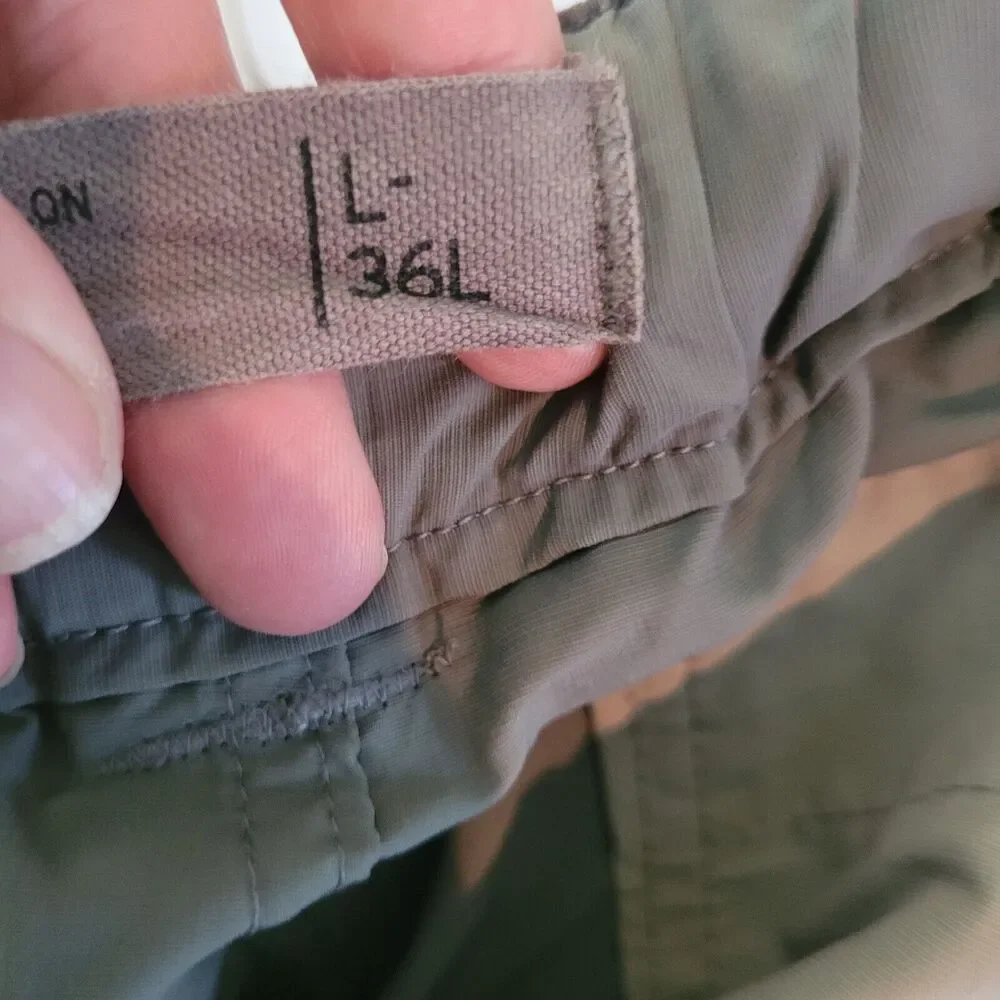 REI Men's Hiking Pants Size Large 36L Green Zip Off Convertible Outdoor Gorpcore